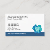 Advanced Dentistry Dental Business Cards Visitenkarte (Vorderseite)
