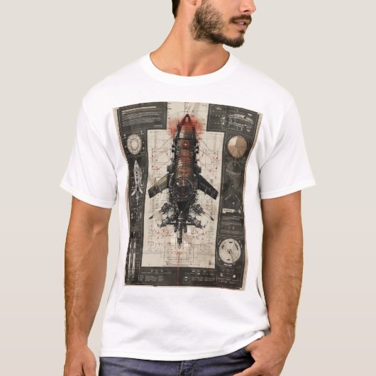 Advanced Hyperreal Infografic Technology T - Shirt (Vorderseite)