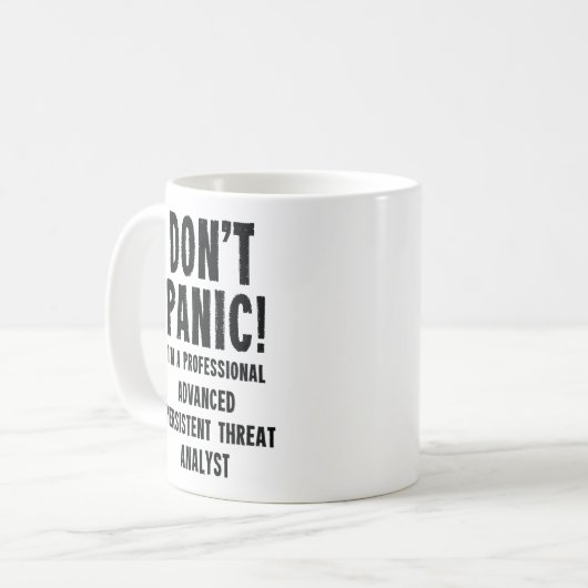 Advanced Persistent Threat Analyst Kaffeetasse (Vorderseite Links)