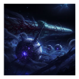 Advanced Research Submarine Navigating Mine Field Poster