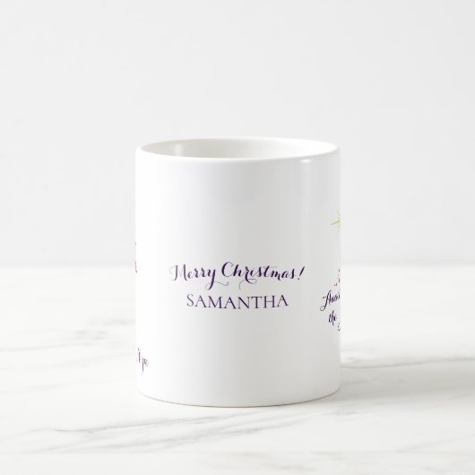 Advent Await the Lord with Hope Christmas Star Kaffeetasse (Mittel)