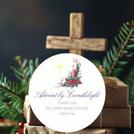Advent by Candlelight Women Ministry P Christmas Runder Aufkleber