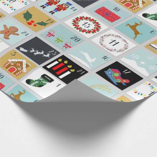 Advent Calendar Christmas Geschenkpapier (Ecke)