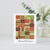 Advent Calendar Feiertagspostkarte (Stehend Vorderseite)