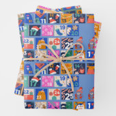 ADVENT CALENDAR Skandinavisches Folk Art Hygge 3 S Geschenkpapier Set (Beispiel)