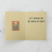 Advent Candelabra Minimal Nordic Christmas Floral Karte (Innenseite)