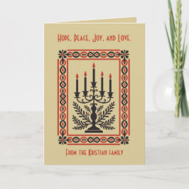 Advent Candelabra Stylized Minimal Nordic Christma Karte