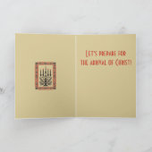 Advent Candelabra Stylized Minimal Nordic Christma Karte (Innenseite)