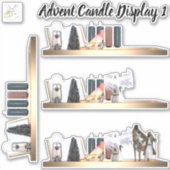 Advent Candle Display 1 Wechselbare Vinyl Stickers Aufkleber (Vorderseite)