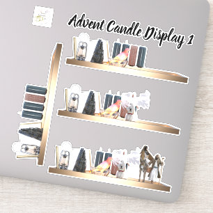 Advent Candle Display 1 Wechselbare Vinyl Stickers Aufkleber