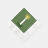 Advent Candle Green Cocktail Napkins Serviette (Ecke)