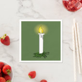 Advent Candle Green Standard Cocktail Papier Napki Serviette (Beispiel)