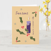 Advent Candle Karte (Gelbe Blume)