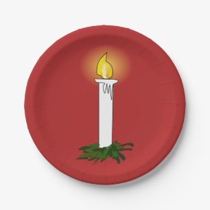 Advent Candle Red Pappteller