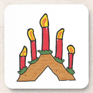 Advent Candles Getränkeuntersetzer