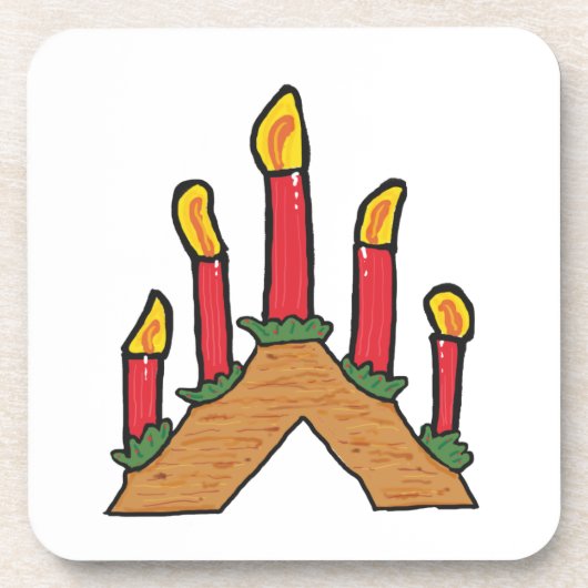Advent Candles Getränkeuntersetzer (Vorderseite)