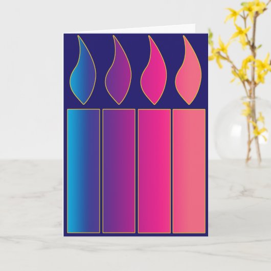 Advent Candles Karte (Gelbe Blume)
