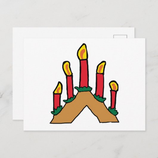 Advent Candles Postkarte (Vorne/Hinten)