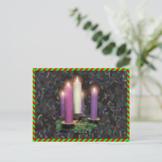 Advent Candles Postkarte (Stehend Vorderseite)