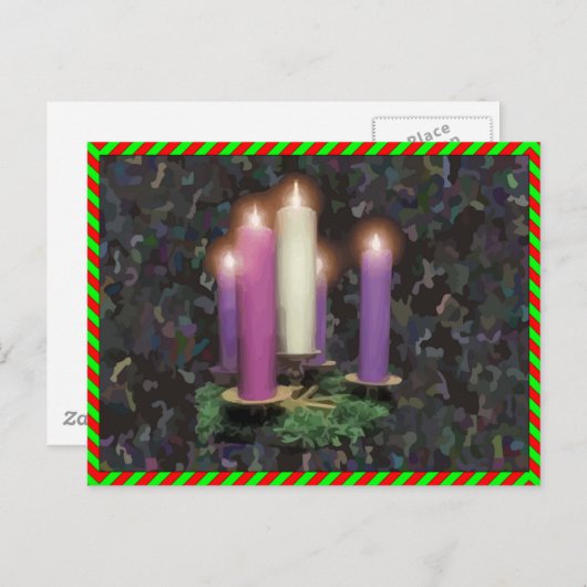 Advent Candles Postkarte (Vorne/Hinten)