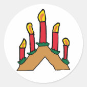 Advent Candles Runder Aufkleber (Vorderseite)