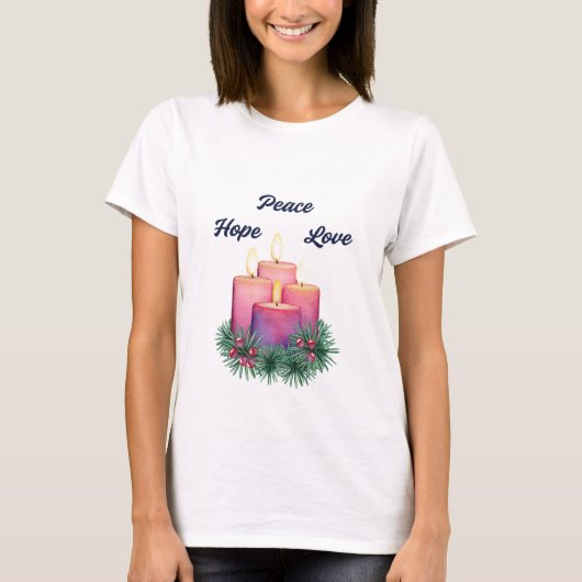 Advent candles T-Shirt (Vorderseite)
