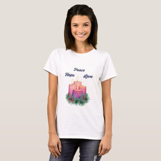 Advent candles T-Shirt (Vorne ganz)