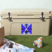 Advent, Christmas Magic on Blue Aufkleber (Kühler)