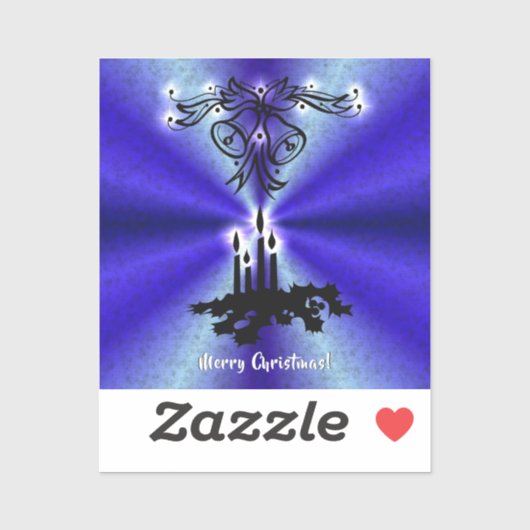 Advent, Christmas Magic on Blue Aufkleber (Blatt)