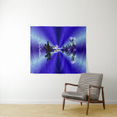 Advent, Christmas Magic on Blue Wandteppich (Beispiel (Horizontal))