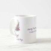 Advent Erwarte den Herrn mit Hoffnung Weihnachtsst Kaffeetasse (Vorderseite Links)