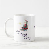 Advent Erwarte den Herrn mit Hoffnung Weihnachtsst Kaffeetasse (Links)