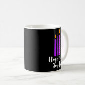Advent Evergreen Wreath Candles Hope Peace Joy Lov Kaffeetasse (VorderseiteRechts)