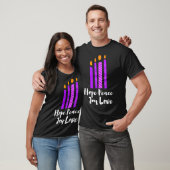 Advent Evergreen Wreath Candles Hope Peace Joy Lov T-Shirt (Unisex)