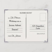 Advent Frohe Weihnachtsbeleuchtung Kalender Feiertagspostkarte (Rückseite)