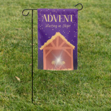Advent Gewartet in Hope Garden Flag