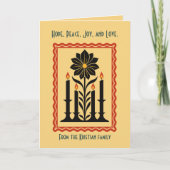 Advent Hope, Peace, Joy, and Love Stylized Design  Karte (Vorderseite)
