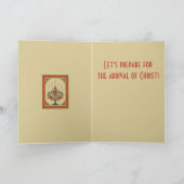 Advent-Leuchter Skandinavischer Weihnachtsfloristi Karte (Innenseite)