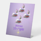 Advent Prepare You The Way Kranz 4 Kerzen Sockelschild (Vorderseite)