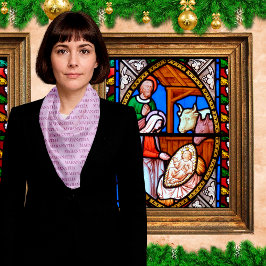 Advent Scarf Gemustert mit der Phrase MARANATHA Schal