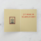 Advent Stylized Candelabra Nordic Christmas With K Karte (Innenseite)