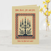 Advent Stylized Candelabra Nordic Christmas With K Karte (Gelbe Blume)