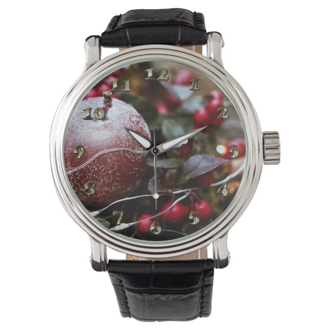 Advent und Weihnachtsdekoration Armbanduhr (Vorderseite)