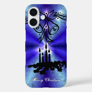 Advent, Weihnachten Artdeco auf blaugrünem Regenbo iPhone 16 Hülle