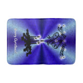 Advent, Weihnachten Artdeco auf Blue Green Rainbow Badematte (Vorderseite)