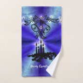 Advent, Weihnachten Artdeco auf Blue Green Rainbow Badhandtuch Set (Handtuch)