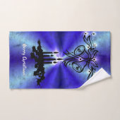 Advent, Weihnachten Artdeco auf Blue Green Rainbow Badhandtuch Set (Handtuch)