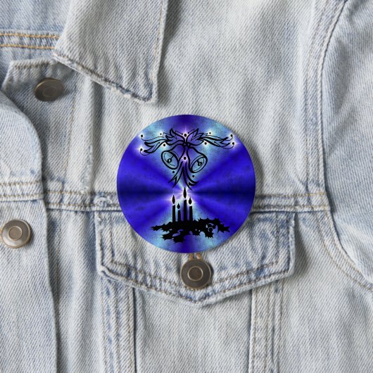 Advent, Weihnachten Artdeco auf Blue Green Rainbow Button (Beispiel)