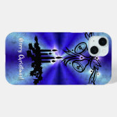 Advent, Weihnachten Artdeco auf Blue Green Rainbow Case-Mate iPhone Hülle (Rückseite (Horizontal))