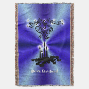 Advent, Weihnachten Artdeco auf Blue Green Rainbow Decke